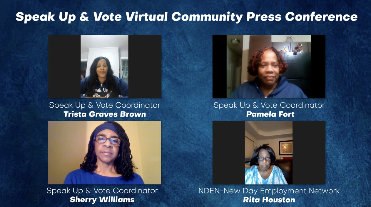 Virtual Community Press Conference by Speak Up & Vote